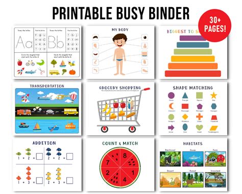 Busy Binder Printables Free